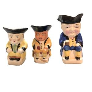 Lot of 3 Toby’s Japan Imported Colorful character cups Collectors hand painted